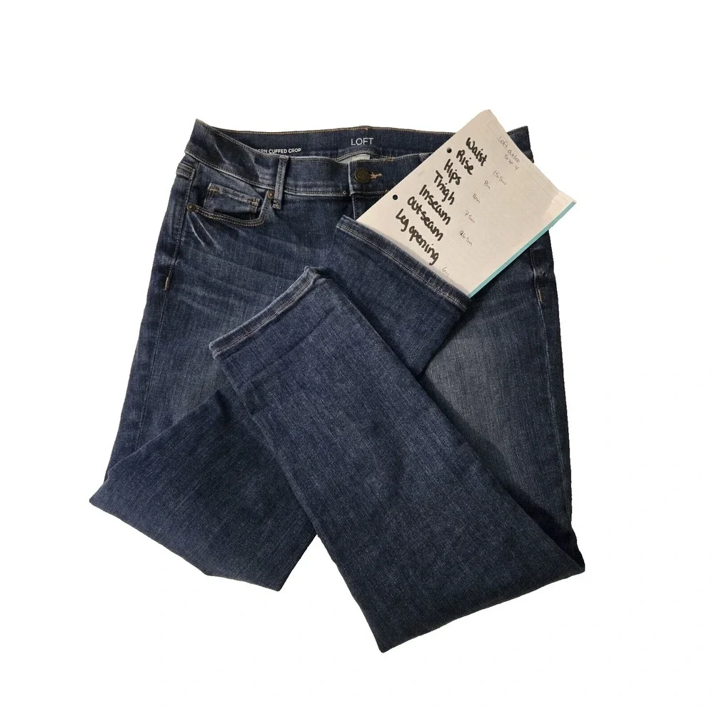 Loft Jeans Women's‎ Size 4 Modern Skinny Crop 5 Pocket Blue Jeans